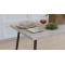 Стол кухонный Марсель 40 Ferrum-decor 75x120x60 Черный металл ДСП Бетон 16 мм (FRD-106753)