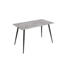 Стол кухонный Марсель 40 Ferrum-decor 75x120x60 Черный металл ДСП Бетон 16 мм (FRD-106753)