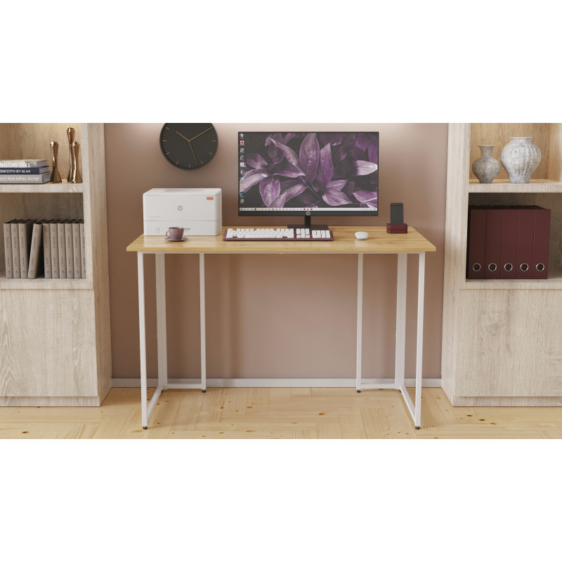 Комп'ютерний стіл Ferrum-decor Ханна 75x100x60 білий ДСП Дуб Артизан 16мм (FRD-106203)