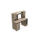 Стол компьютерный Анжело Ferrum-decor 1400x1422x600 ДСП Дуб Сан-Марино 16 мм (FRD-104705)