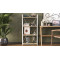 Етажерка 4/60 Ferrum-decor Серії Конект 120x60x28 білий ДСП Дуб Сонома 16мм (FRD-104245)