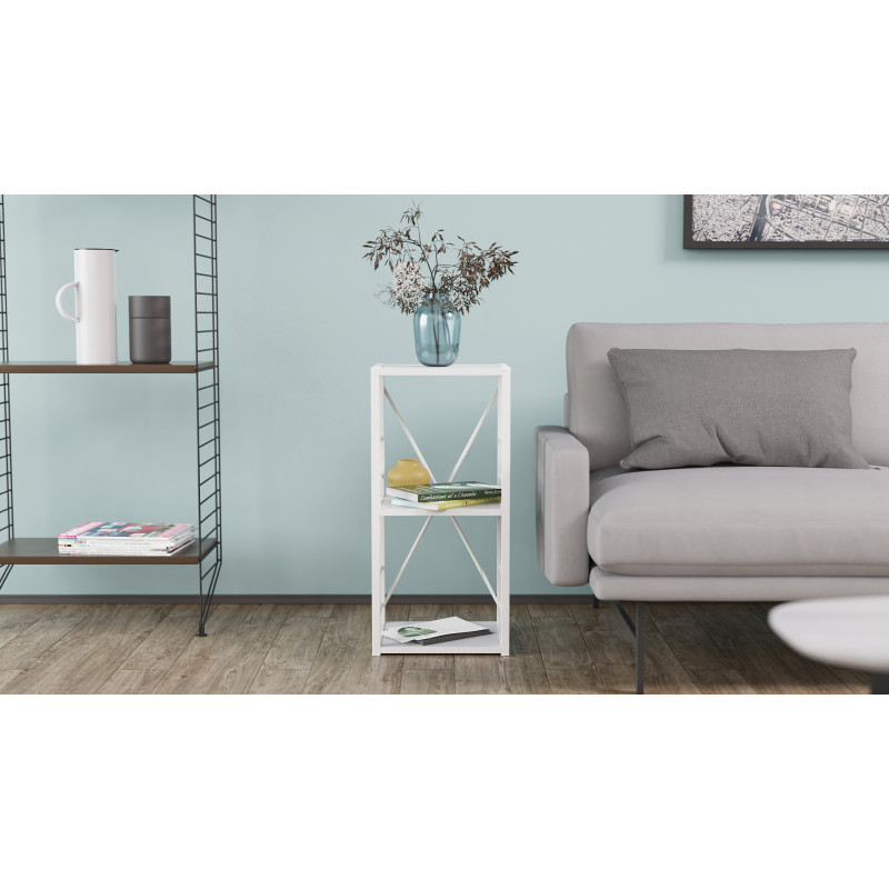 Етажерка 3/34 Ferrum-decor Серії Конект 73x34x28 білий ДСП Біле 16мм (FRD-104295)