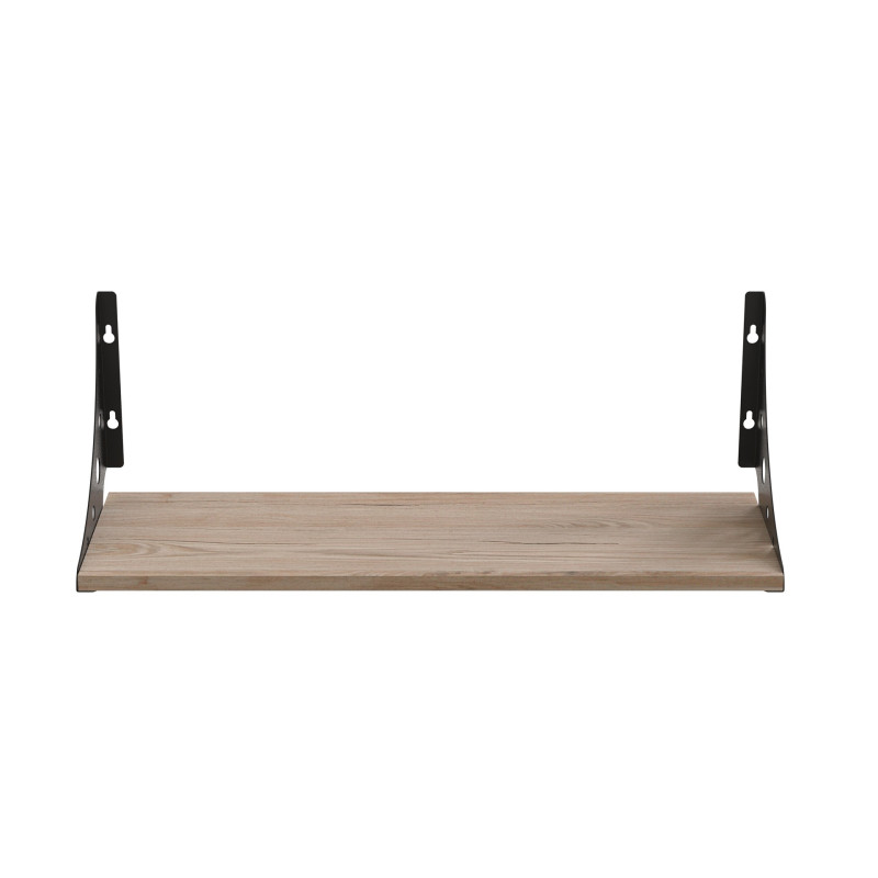 Полиця настінна Ferrum-decor Ханді 2 240x500x240 метал Чорний ДСП Дуб Сан-Марино 16 мм (FRD-102555)