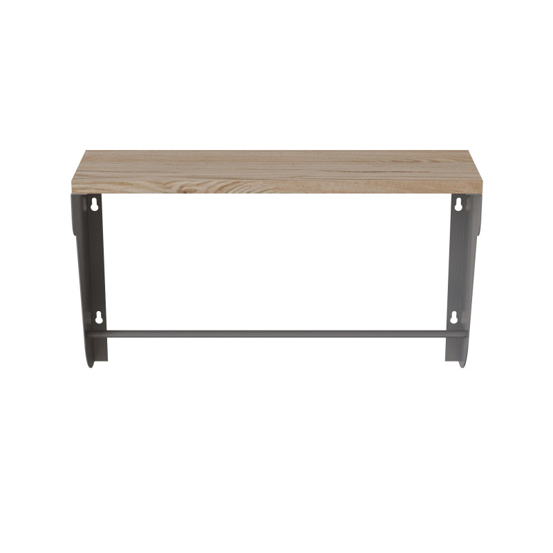 Полка настенная Ferrum-decor Свит 300x600x150 металл Серый ДСП Дуб Сан-Марино 16 мм (FRD-102815)