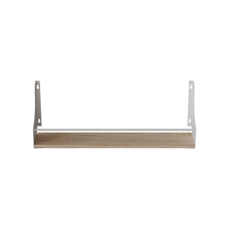 Полка настенная Ferrum-decor Изи 260x700x150 металл Белый ДСП Дуб Сан-Марино 16 мм (FRD-102955)
