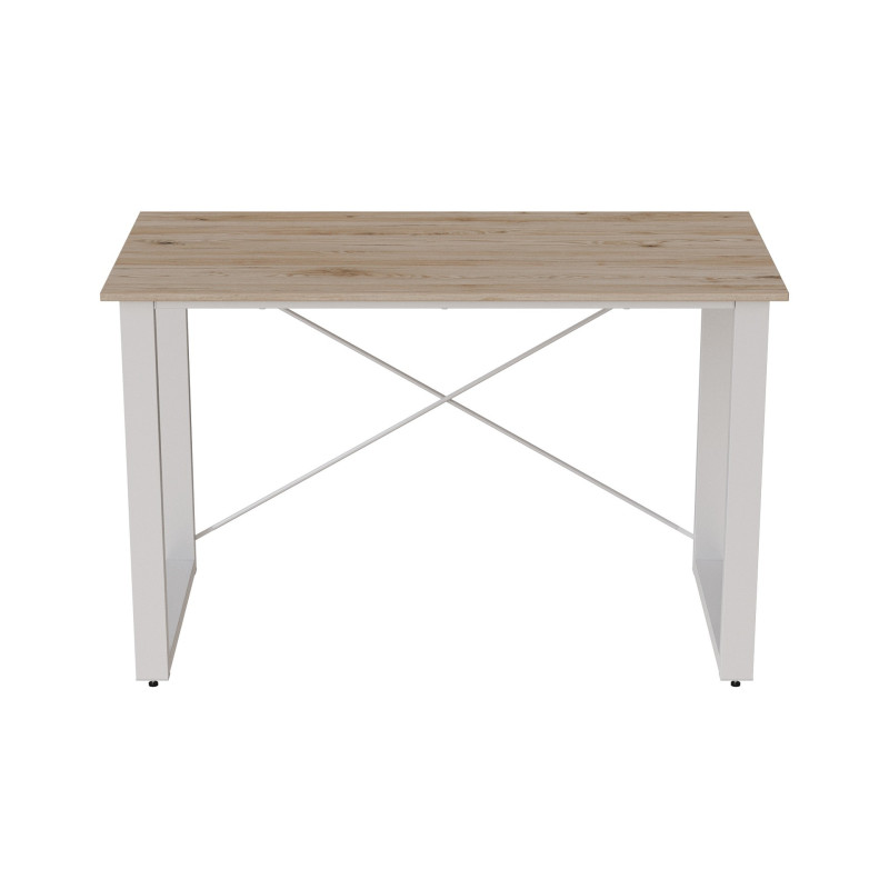 Письмовий стіл Ferrum-decor Драйв 750x1200x700 Білий метал ДСП Дуб Сан-Марино 32 мм (FRD-103395)