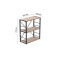 Етажерка 3/60 Ferrum-decor Серії Конект 73x60x28 чорний ДСП Дуб Сан-Марино 16мм (FRD-104255)