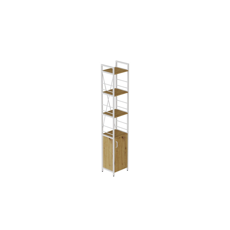 Етажерка 4/34 Ferrum-decor Серії Конект із тумбою 179x34x28 Білий ДСП Артизан (FRD-104475)