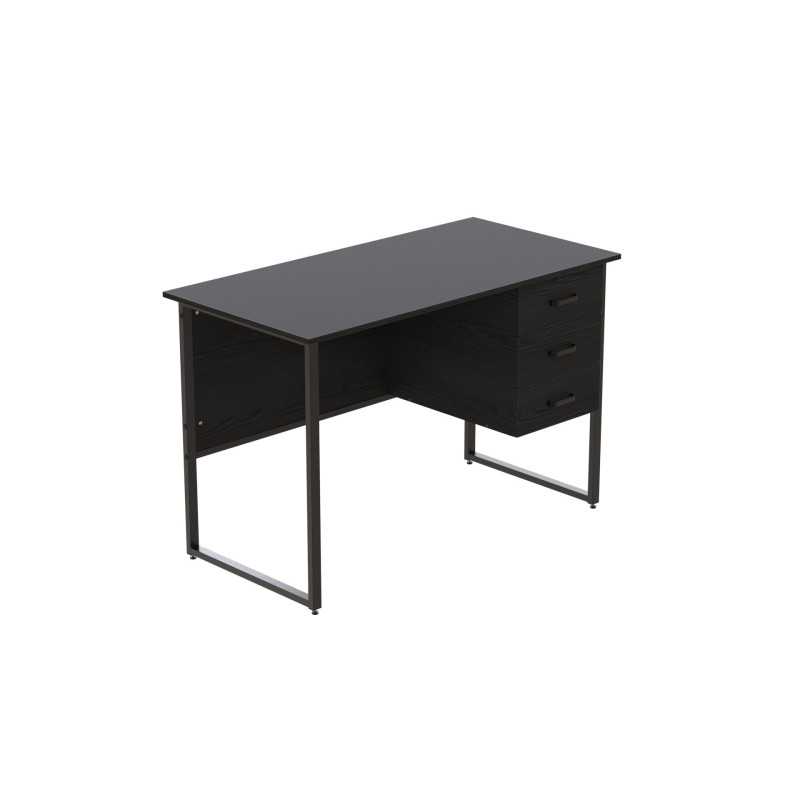 Компьютерный стол Ferrum-decor Гарри 75x120x60 черный ДСП Сосна Кембра 16мм (FRD-103535)