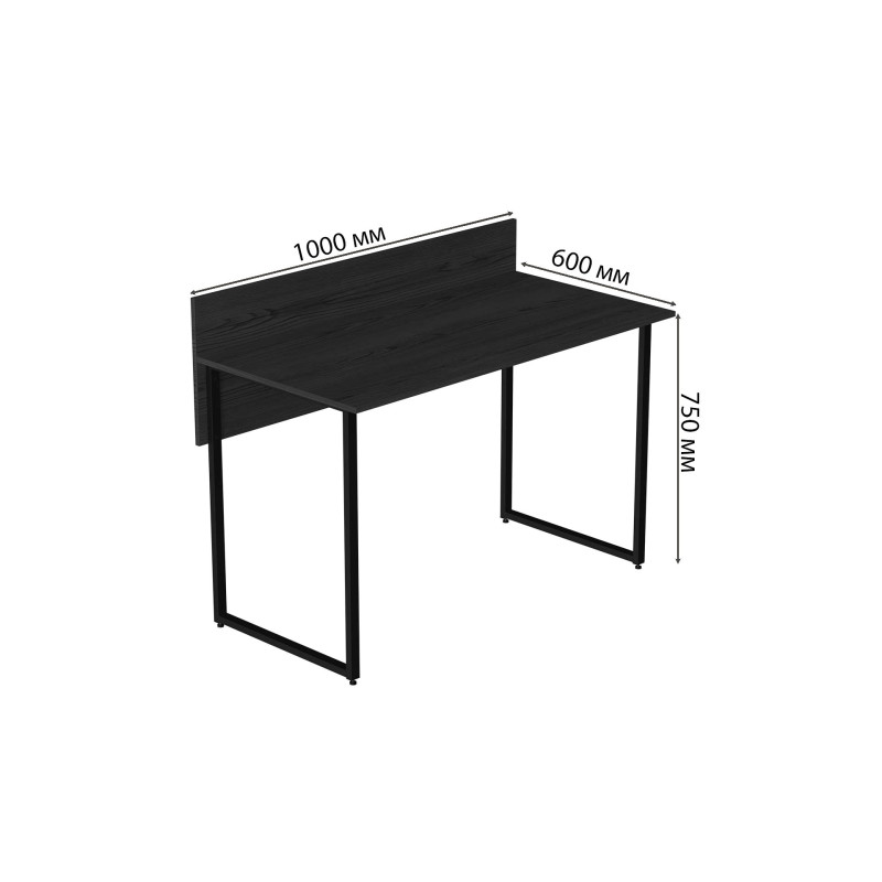 Компьютерный стол Ferrum-decor Скай 75x100x60 черный ДСП Сосна Кембра 16мм (FRD-103615)