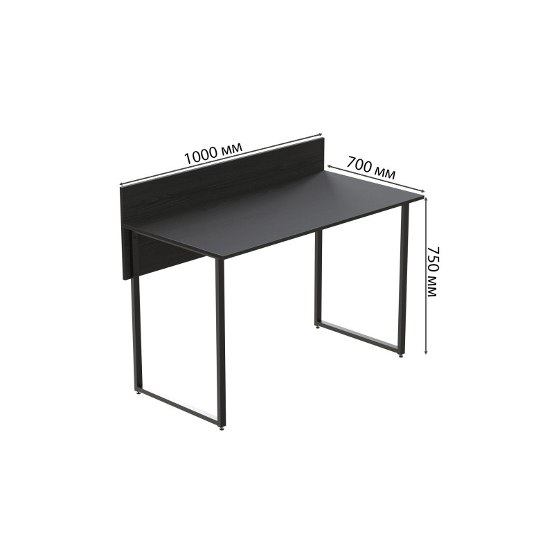 Комп'ютерний стіл Ferrum-decor Скай 75x100x70 чорний ДСП Сосна Кембра 16мм (FRD-103645)