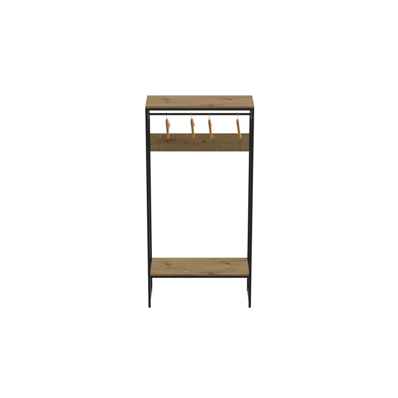Вешалка напольная модульная Ferrum-decor Трелис 14 180x90x38 черный ДСП Дуб Артизан 16мм (FRD-104345)