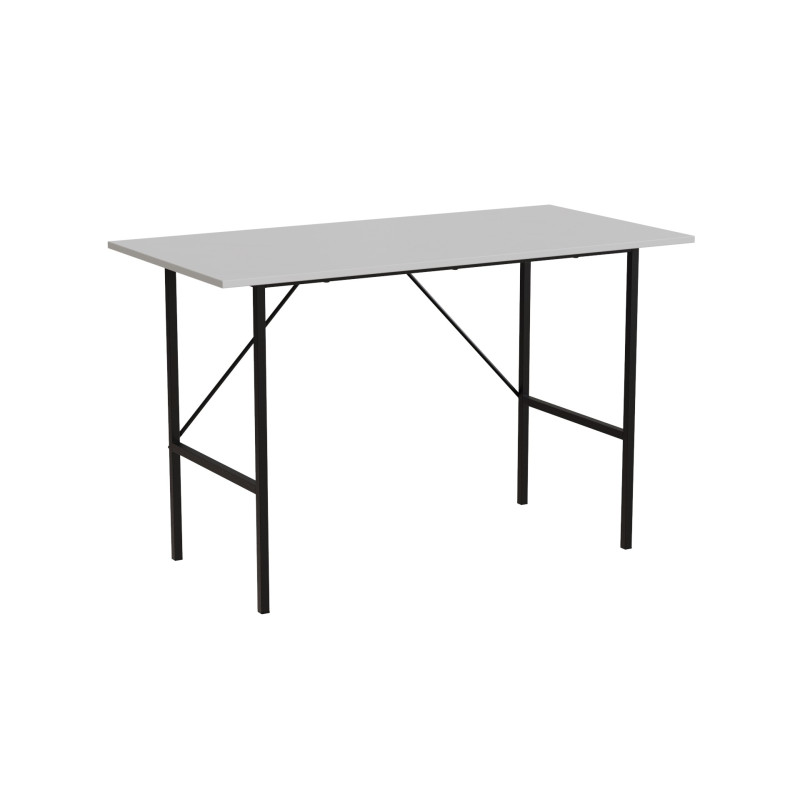 Стол письменный Line Тайм Ferrum-decor 750x1200x600 Черный металл ДСП Белое 16 мм (FRD-104885)