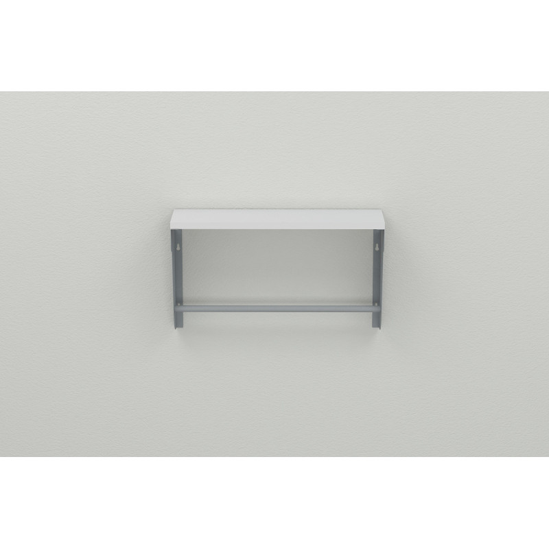 Полка настенная Ferrum-decor Свит 300x700x150 металл Серый ДСП Белое 16 мм (FRD-102835)