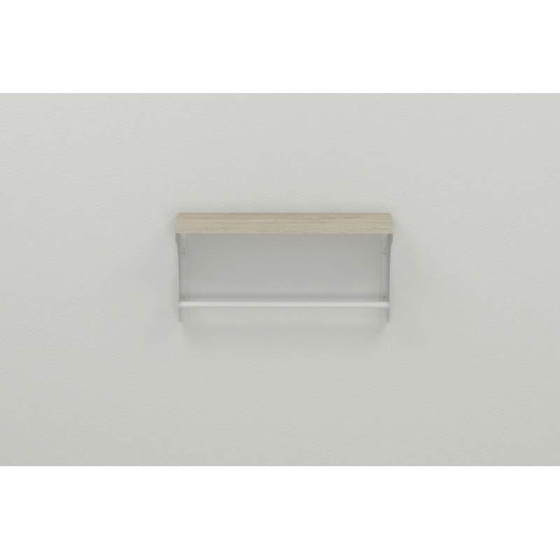 Полка настенная Ferrum-decor Юзиби 270x700x150 металл Белый ДСП Сонома 16 мм (FRD-102705)
