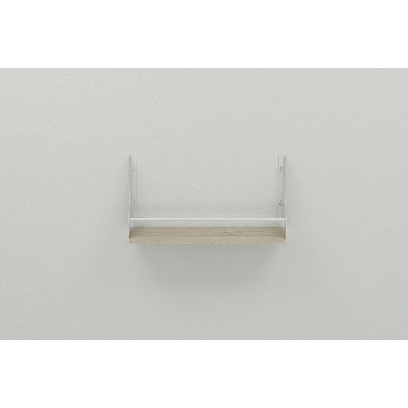 Полка настенная Ferrum-decor Изи 260x500x150 металл Белый ДСП Сонома 16 мм (FRD-102915)