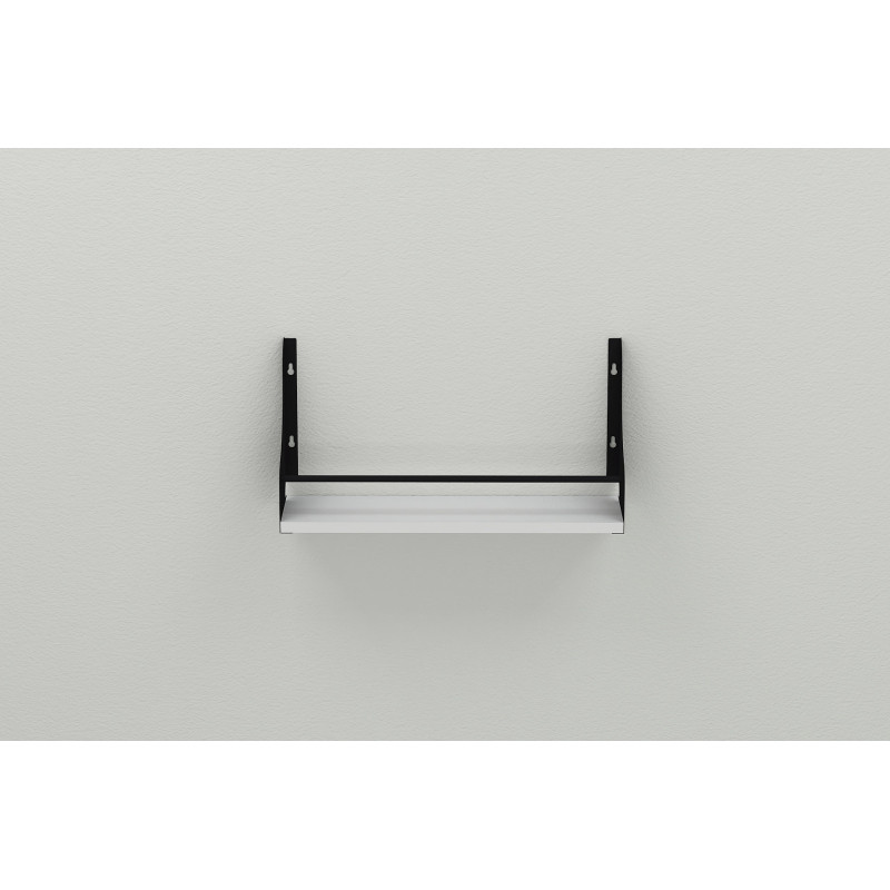 Полка настенная Ferrum-decor Изи 260x500x150 металл Черный ДСП Белое 16 мм (FRD-102905)