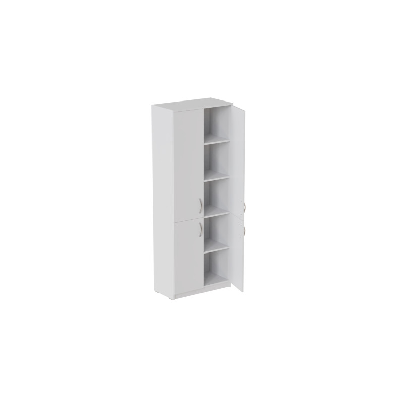 Шкаф Анжело Ferrum-decor 5 полок 4 двери 1900x800x380 ДСП Белое 16 мм (FRD-105055)