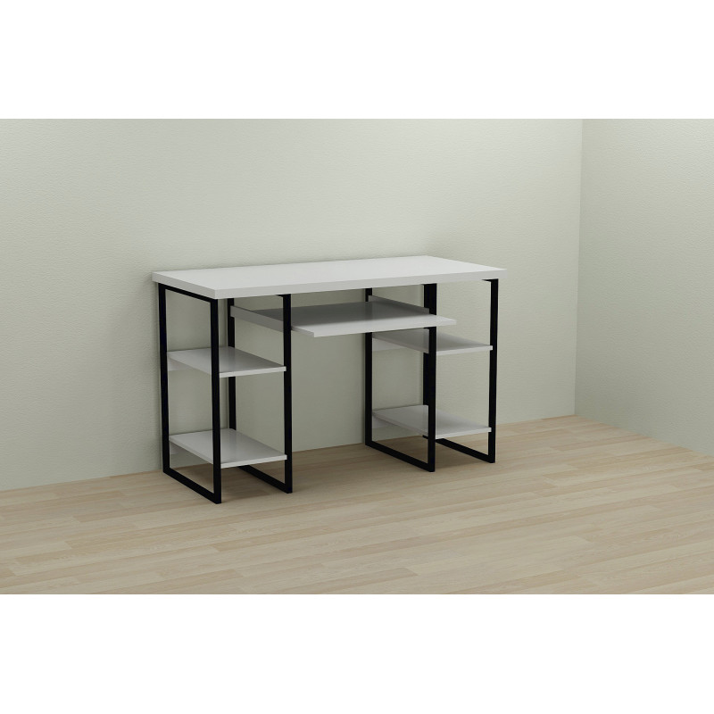 Письменный стол Ferrum-decor Тим 76x120x60 черный ДСП Белое 32мм (FRD-103955)