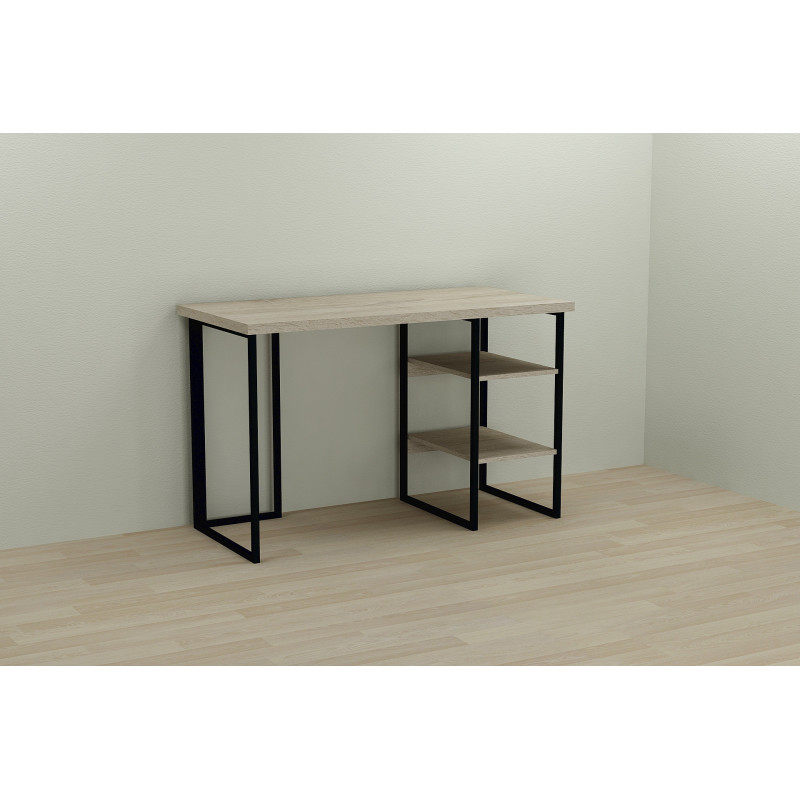 Письмовий стіл Ferrum-decor Кевін 76x120x60 чорний ДСП Дуб Сонома 32мм (FRD-103805)