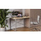 Письмовий стіл Ferrum-decor Серії Конект 75x120x600 сірий ДСП Дуб Артизан 16мм (FRD-104215)