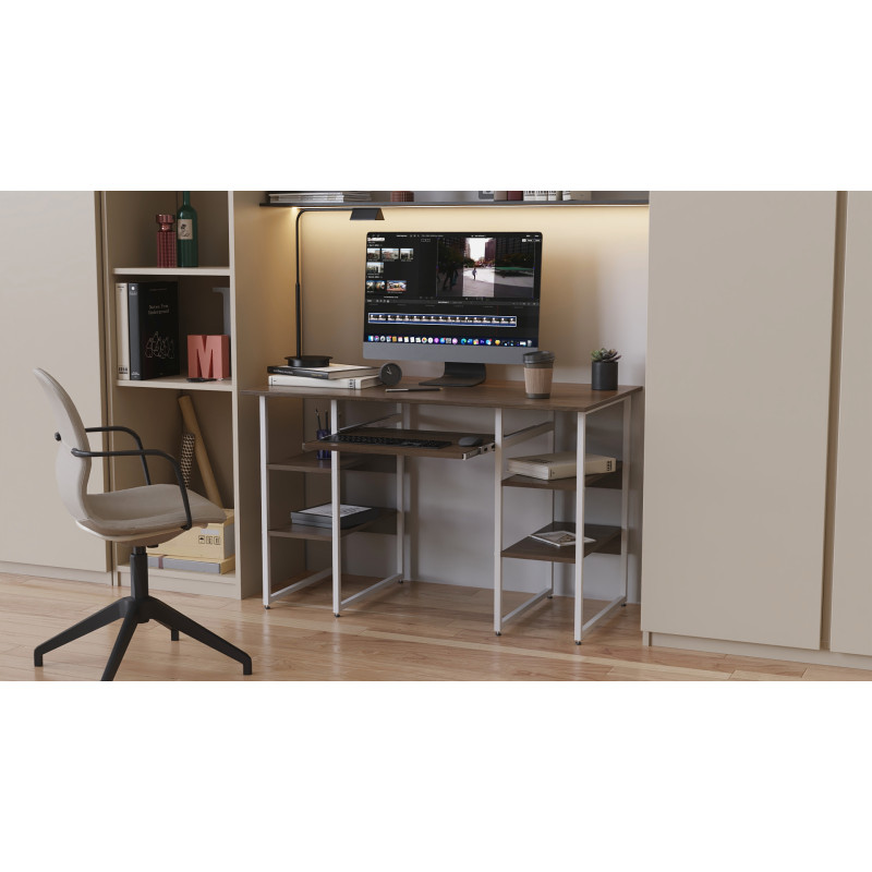 Комп'ютерний стіл Ferrum-decor Скай 75x120x70 чорний ДСП Сосна Кембра 16мм (FRD-103655)
