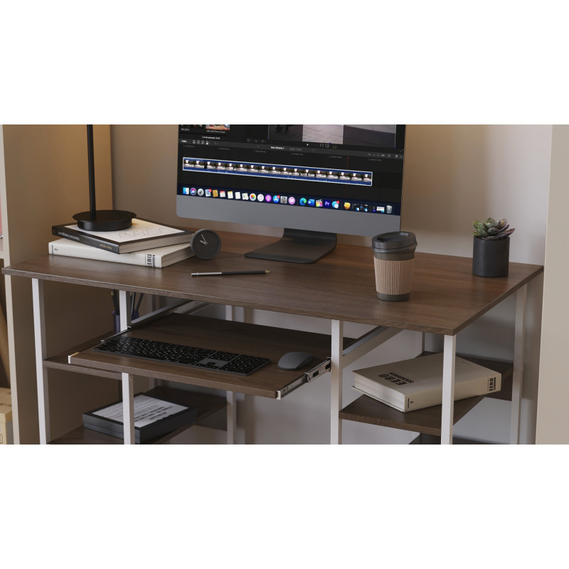 Комп'ютерний стіл Ferrum-decor Скай 75x120x70 чорний ДСП Сосна Кембра 16мм (FRD-103655)