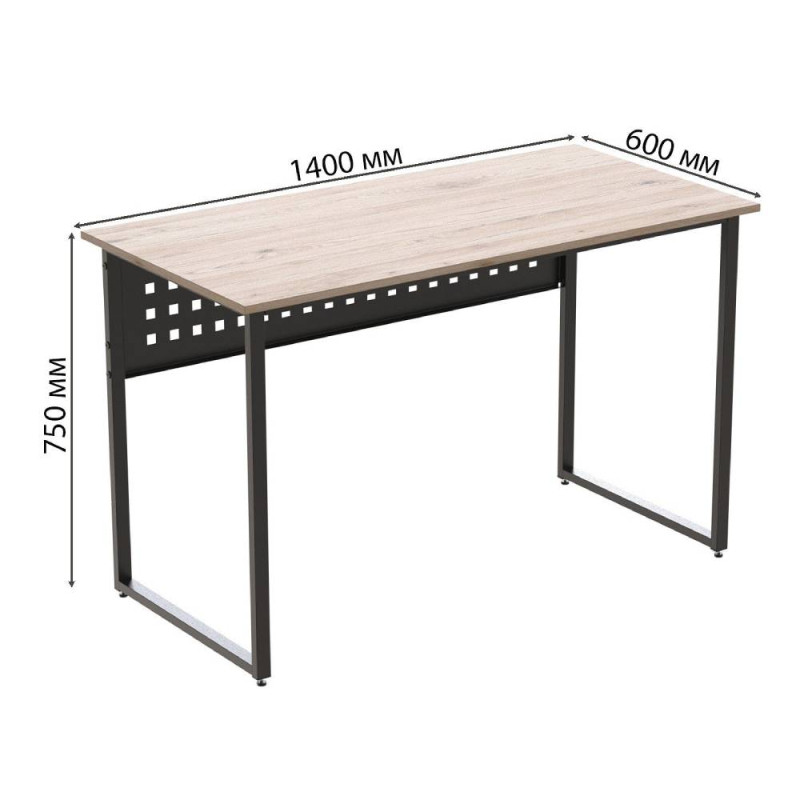Стіл письмовий Майк Ferrum-decor 75x140x60 Сірий метал ДСП Дуб Кремона Торро 16 мм (FRD-108347)