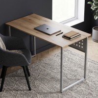 Стол письменный Майк Ferrum-decor 75x140x70 Серый металл ДСП Дуб Евок Прибрежный 16 мм (FRD-108257)