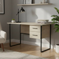 Письмовий стіл Ferrum-decor Дакота 75x120x70 чорний ДСП Дуб Сонома 16мм (FRD-101945)