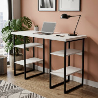 Письменный стол Ferrum-decor Карэн 76x120x60 черный ДСП Белое 32мм (FRD-102045)
