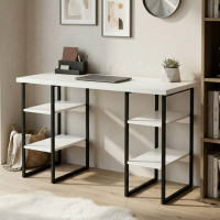Письмовий стіл Ferrum-decor Карен 76x140x60 чорний ДСП Біле 32мм (FRD-102055)