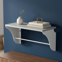Настінна полиця Ferrum-decor Комфі 260x700x240 метал Білий ДСП Біле 16 мм (FRD-102765)