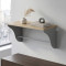 Настінна полиця Ferrum-decor Комфі 260x700x240 метал Сірий ДСП Сонома 16 мм (FRD-102775)