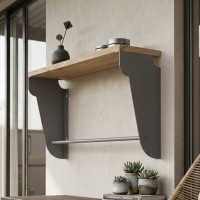 Полиця настінна Ferrum-decor Світ 300x600x150 метал Сірий ДСП Дуб Сан-Марино 16 мм (FRD-102815)