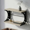 Полка настенная Ferrum-decor Букин 330x500x240 металл Черный ДСП Сонома 16 мм (FRD-102845)