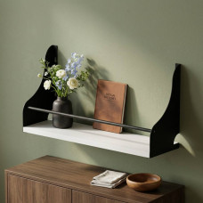 Полка настенная Ferrum-decor Изи 260x500x150 металл Черный ДСП Белое 16 мм (FRD-102905)