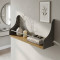 Полка настенная Ferrum-decor Изи 260x600x150 металл Серый ДСП Дуб Артизан 16 мм (FRD-102945)