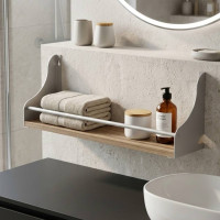 Настінна полиця Ferrum-decor Ізі 260x700x150 метал Білий ДСП Дуб Сан-Марино 16 мм (FRD-102955)