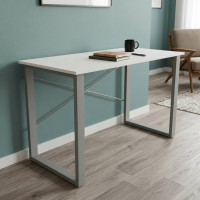 Письмовий стіл Ferrum-decor Драйв 750x1200x600 Сірий метал ДСП Біле 16 мм (FRD-103115)