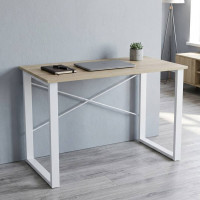Письмовий стіл Ferrum-decor Драйв 750x1200x600 Білий метал ДСП Дуб Сонома 16 мм (FRD-103125)