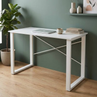 Письмовий стіл Ferrum-decor Драйв 750x1200x700 Білий метал ДСП Біле 16 мм (FRD-103185)