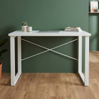 Письмовий стіл Ferrum-decor Драйв 750x1400x700 Білий метал ДСП Біле 32 мм (FRD-103415)