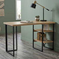Письмовий стіл Ferrum-decor Кевін 76x120x60 чорний ДСП Дуб Сонома 32мм (FRD-103805)
