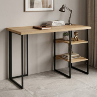 Письменный стол Ferrum-decor Кевин 76x140x60 черный ДСП Дуб Сонома 32мм (FRD-103815)