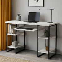 Письмовий стіл Ferrum-decor Тім 76x120x70 чорний ДСП Біле 32мм (FRD-103975)