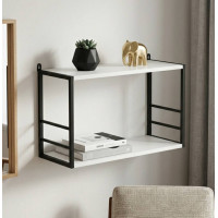 Книжная полка универсальная Ferrum-decor Стим 1 38x63x26 черный ДСП Белое 16мм (FRD-104085)