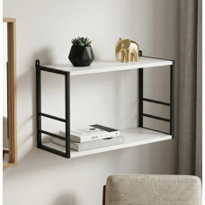 Книжкова полиця універсальна Ferrum-decor Стим 1 38x63x26 чорний ДСП Біле 16мм (FRD-104085)