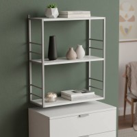 Книжкова полиця універсальна Ferrum-decor Стім 2 74x63x26 сірий ДСП Біле 16мм (FRD-104115)