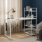 Письмовий стіл Ferrum-decor Серії Конект з етажеркою 75x120x600 білий ДСП Біле 16мм (FRD-104225)